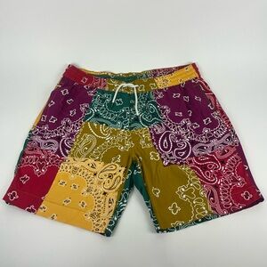Men’s Sun and Stone bandana patchwork printed short